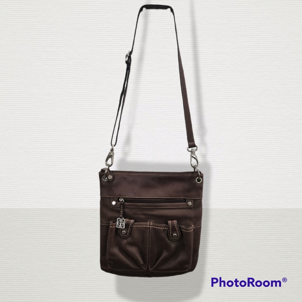 Giani Bernini brown leather crossbody